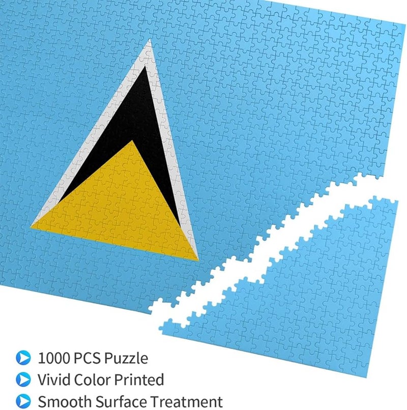 لغز علم سانت لوسيا 1000 قطعة للكبار 29.5 × 19.7 بوصة ديكور المنزل - Image 2